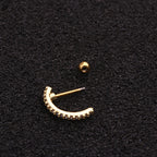 20G Silver Pave Conch Huggies Hoop | HSPJ1939