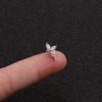 20G Butterfly Fairy Cartilage Tragus Stud Piercing silver