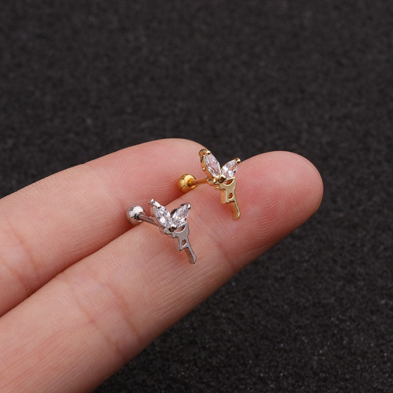 20G Butterfly Fairy Cartilage Tragus Stud Piercing