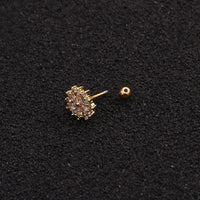 20G Cartilage Flower Stud Rose Gold Earrings