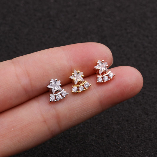 20G Cartilage Tiny Stud Earring, Star Stud Earrings | HSPJ1954