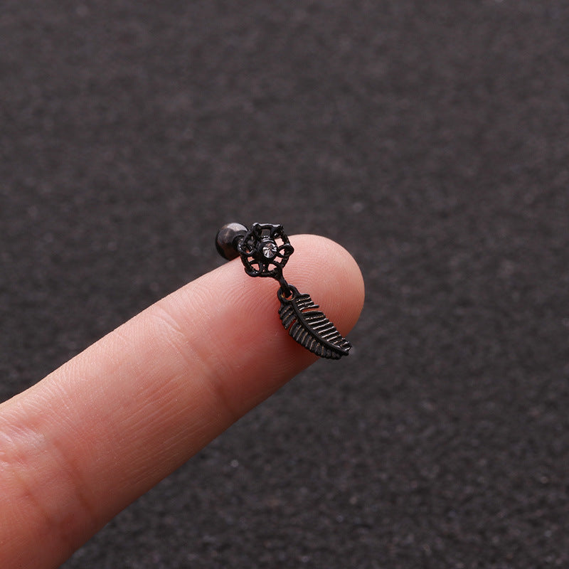 16G Cartilage Tiny Stud Earring, Dreamcatcher Earrings