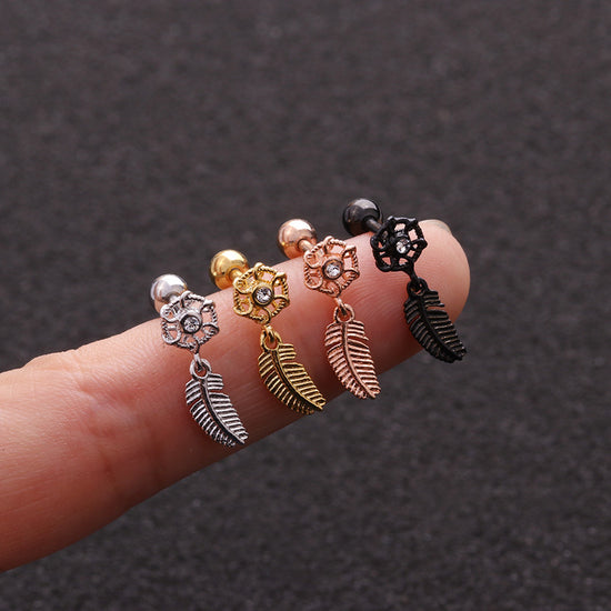 16G Cartilage Tiny Stud Earring, Dreamcatcher Earrings