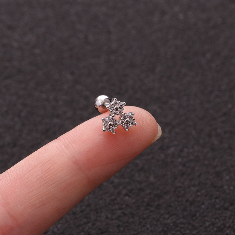 cartilage earrings, piercing jewelry, cartilage piercing, body jewelry, helix piercing, helix earrings, tragus piercing, flower earrings