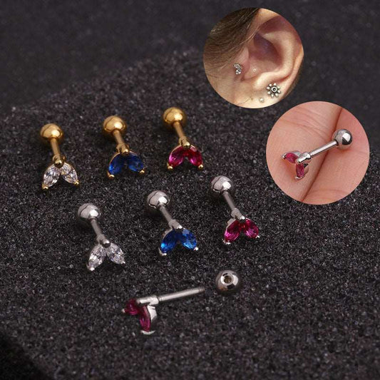 16G Cartilage Tiny Stud Earring, Marquise Stud Earrings