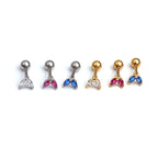 16G Cartilage Tiny Stud Earring, Marquise Stud Earrings