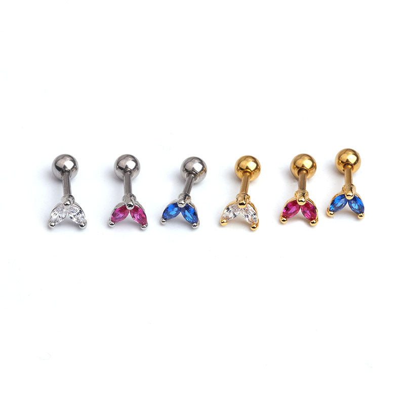 16G Cartilage Tiny Stud Earring, Marquise Stud Earrings