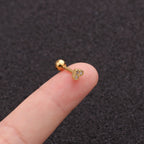 16G Cartilage Tiny Stud Earring, Flat Back Heart Earrings