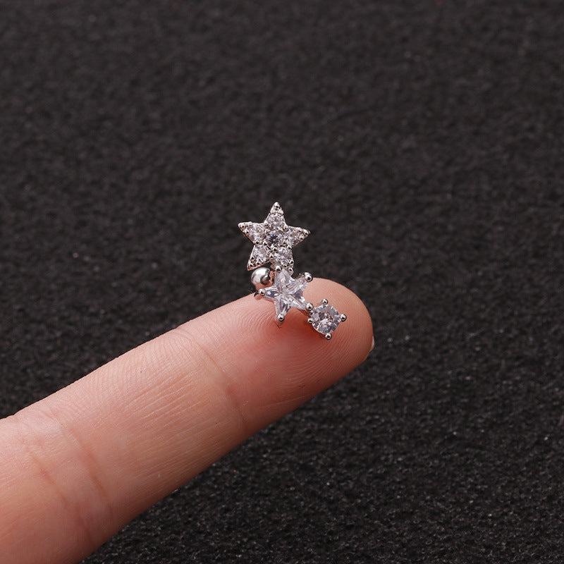 20G Celestial Galaxy Cartilage Ball Back Piercings