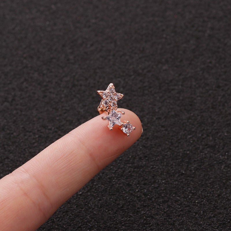 20G Celestial Galaxy Cartilage Ball Back Piercings
