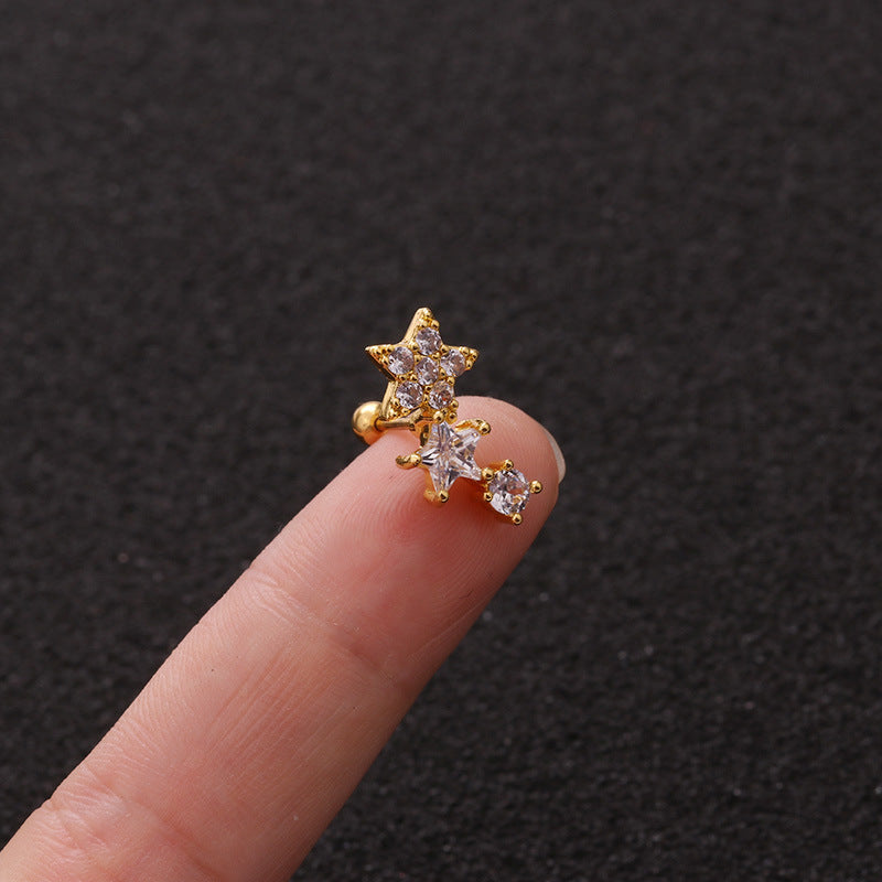 20G Celestial Galaxy Cartilage Ball Back Piercings