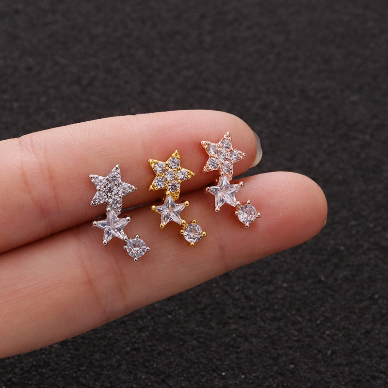 20G Celestial Galaxy Cartilage Ball Back Piercings