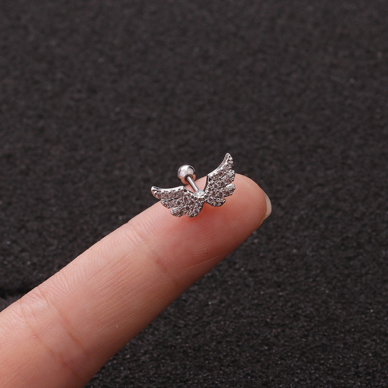 20G Angel Wings Sleeper Cartilage Earrings | HSPJ1970