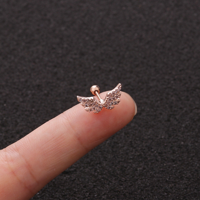 20G Angel Wings Sleeper Cartilage Earrings | HSPJ1970