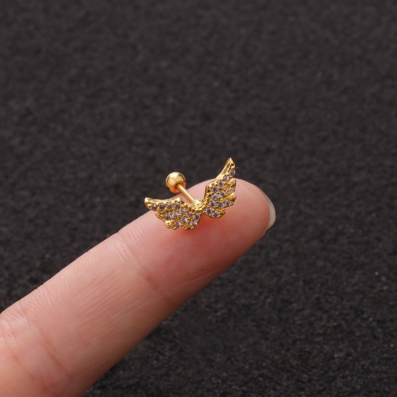 20G Angel Wings Sleeper Cartilage Earrings | HSPJ1970