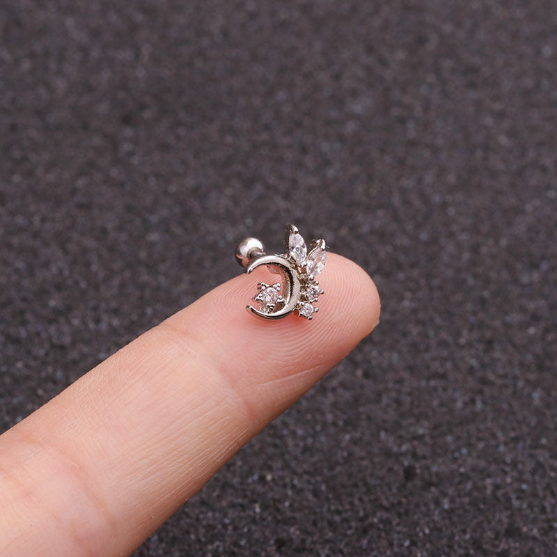 20G Galaxy Moon Star Conch Helix Earring