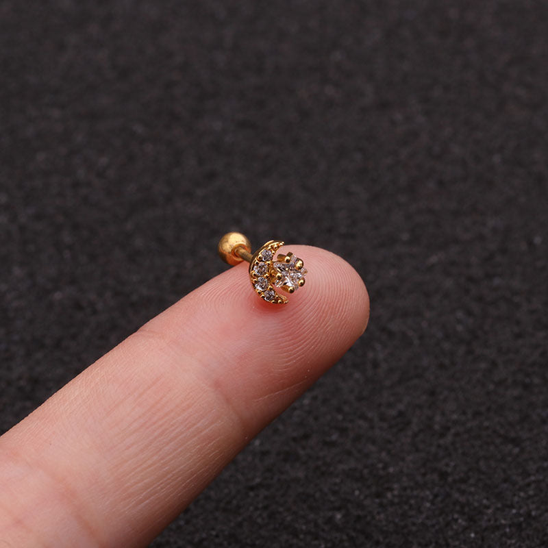 20G Galaxy Moon Star Conch Helix Earring