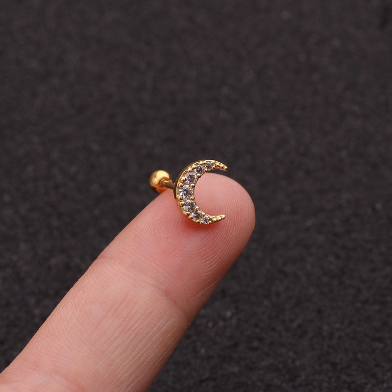 20G Galaxy Moon Star Conch Helix Earring