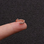 18K Gold Plated CZ Small Hoop Nose Rings