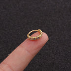 18K Gold Plated CZ Small Hoop Nose Rings