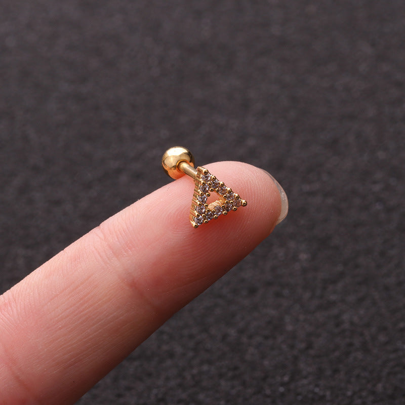 16G Cartilage Tiny Stud Earring, Heart Stud Earrings