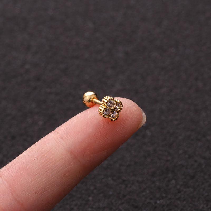 16G Cartilage Tiny Stud Earring, Heart Stud Earrings