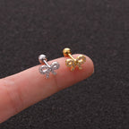 16G Cartilage Tiny Stud Earring, Heart Stud Earrings