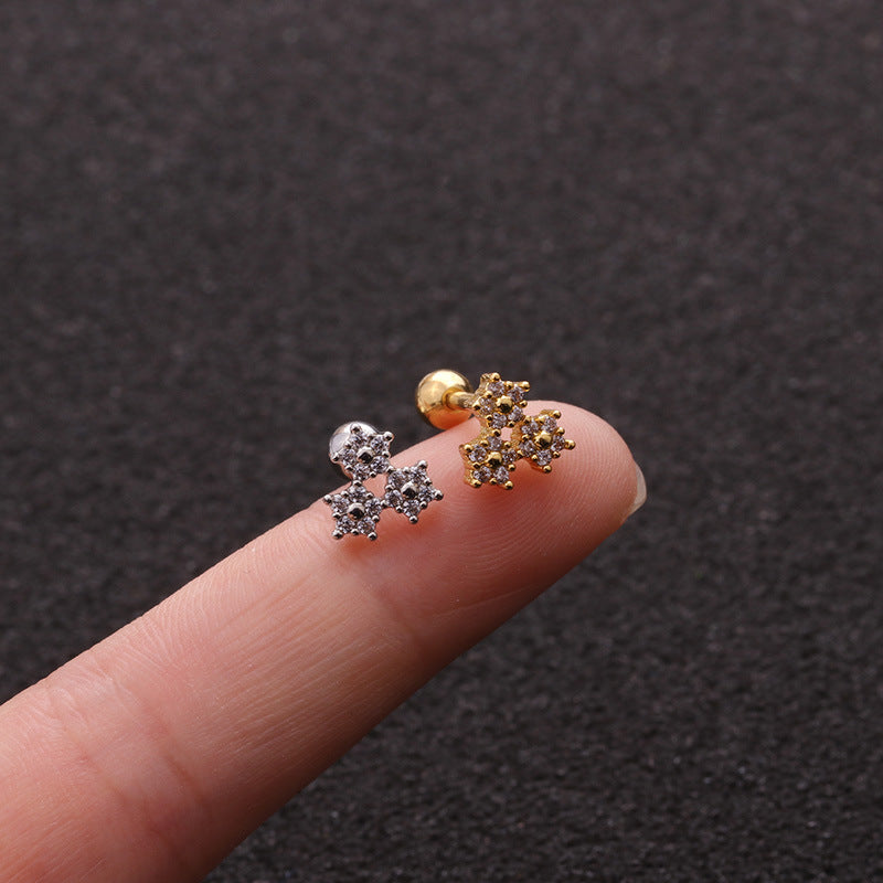 16G Cartilage Tiny Stud Earring, Heart Stud Earrings