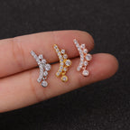 cartilage earrings, piercing jewelry, cartilage piercing, body jewelry, helix piercing, helix earrings, tragus piercing, leaf earrings, flower earrings