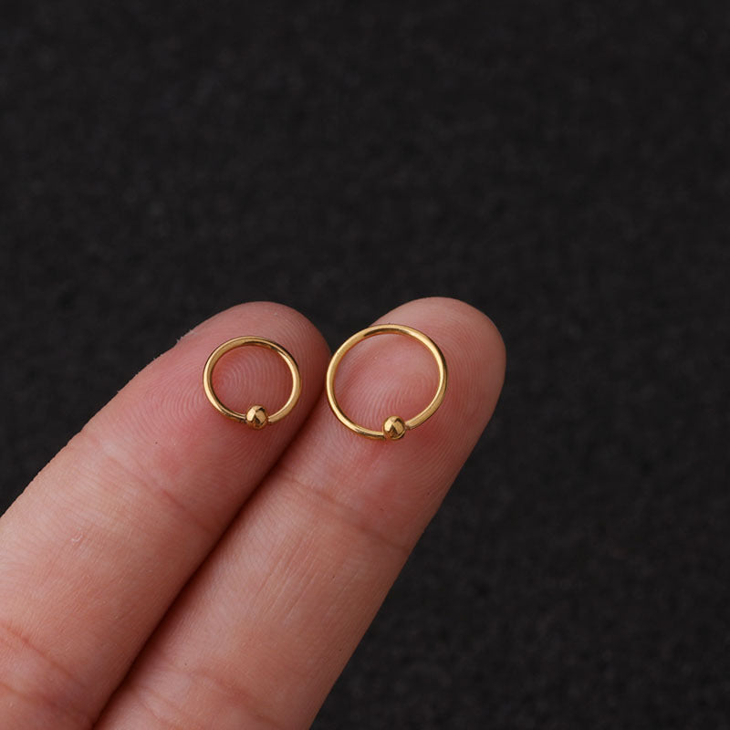 20G Surgical Steel Letter Dangle Hoop Earrings, Hoop Earrings | HSPJ1991