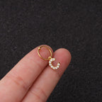 20G Surgical Steel Letter Dangle Hoop Earrings, Hoop Earrings | HSPJ1991