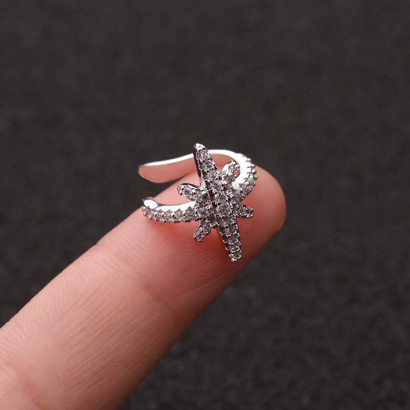 18K Gold No Piercing Ear Cuff, Conch Helix Ear Cuff, Dainty Ear Cuff