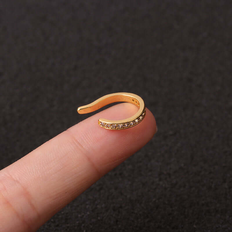 18K Gold No Piercing Ear Cuff, Conch Helix Ear Cuff, Dainty Ear Cuff