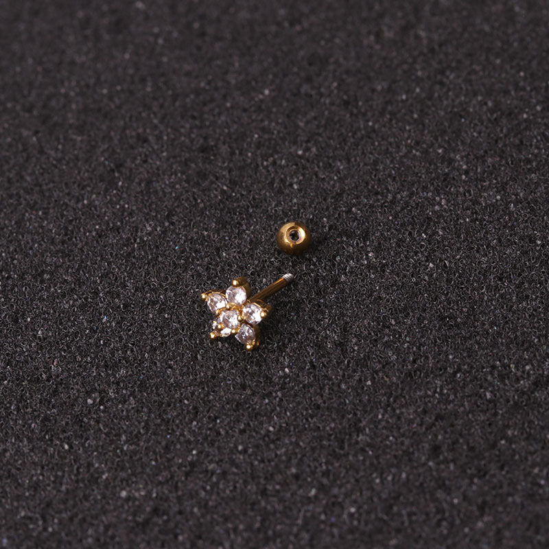 20G Cute Snow Heart Tiny Conch Piercings