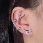 cartilage earrings, piercing jewelry, cartilage piercing, body jewelry, helix piercing, helix earrings, tragus piercing, owl earrings