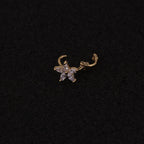 18K Gold Plated Teardrop Hinged Segment Ring