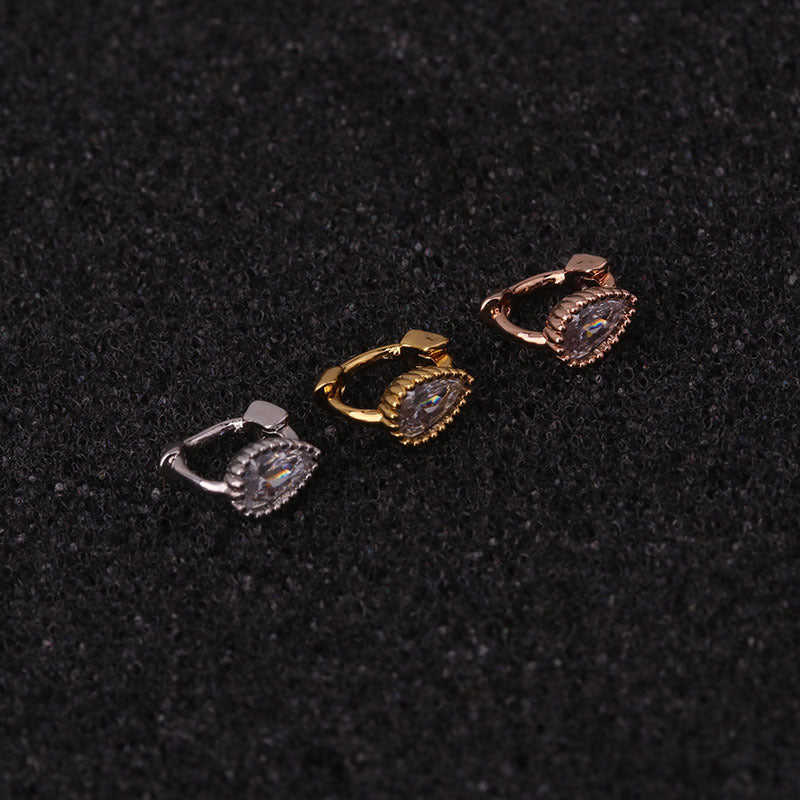 18K Gold Plated Teardrop Hinged Segment Ring
