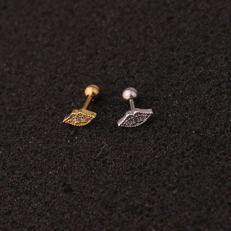 16G Cartilage Stud Earring, Rose Gold Stud, Conch Helix Piercing