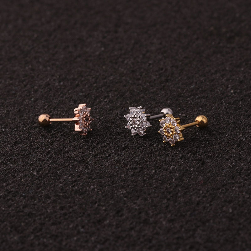 20G Rose Gold Shooting Star Barbell Cartilage Stud | HSPJ204