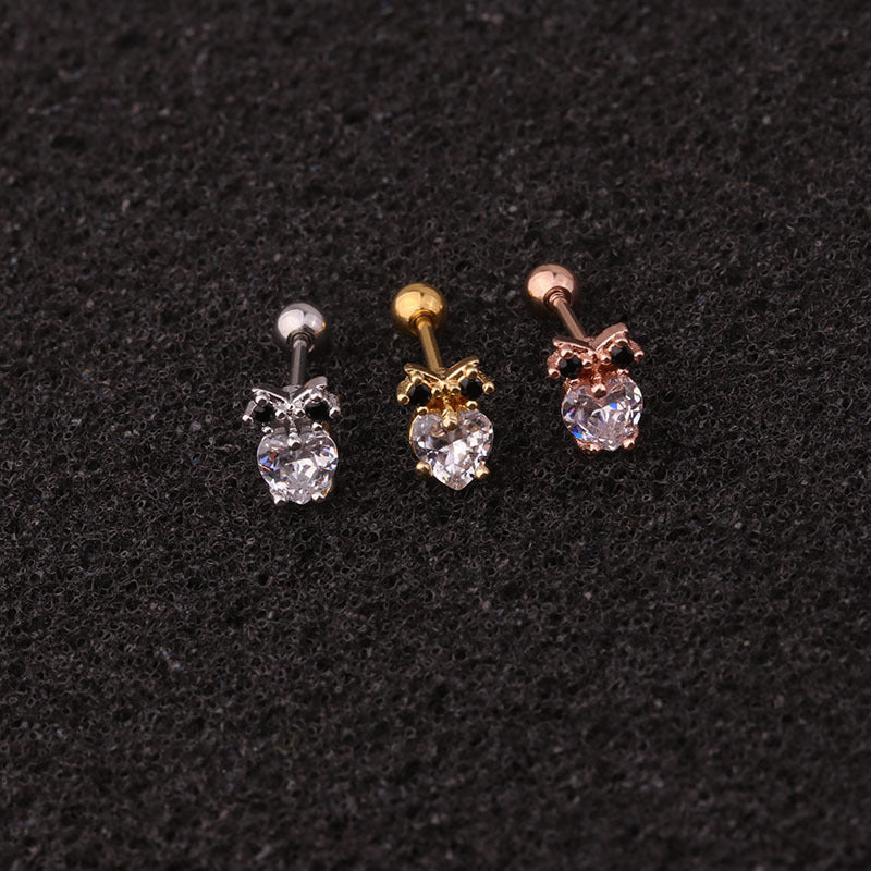 20G Surgical Steel Bunny Stud Helix Earrings 