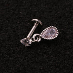 16G Cartilage Labret Back Earring, Lip Ring, Dangle Cartilage Earring | HSPJ216