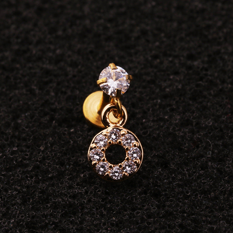 16G Cartilage Labret Back Earring, Lip Ring, Dangle Cartilage Earring | HSPJ216