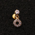 16G Cartilage Labret Back Earring, Lip Ring, Dangle Cartilage Earring | HSPJ216