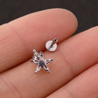 16G Cartilage Labret Back Earring, Lip Ring, Dangle Cartilage Earring | HSPJ216