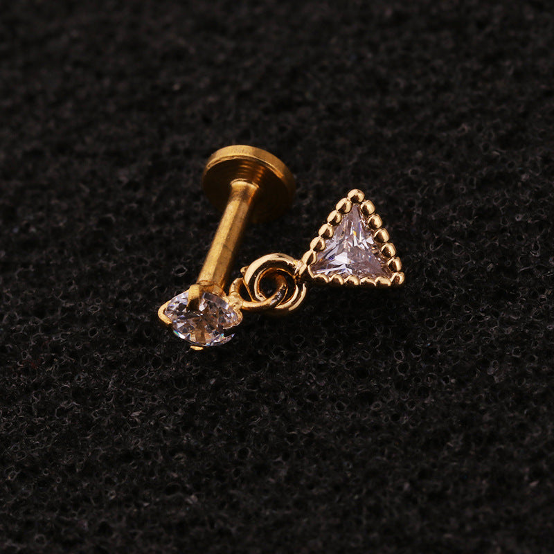 16G Cartilage Labret Back Earring, Lip Ring, Dangle Cartilage Earring | HSPJ216