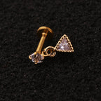 16G Cartilage Labret Back Earring, Lip Ring, Dangle Cartilage Earring | HSPJ216