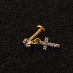 16G Cartilage Labret Back Earring, Lip Ring, Dangle Cartilage Earring | HSPJ216