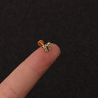 16G Labret Back Earrings, Push Pin Earrings, Flat Back Stud | HSPJ217