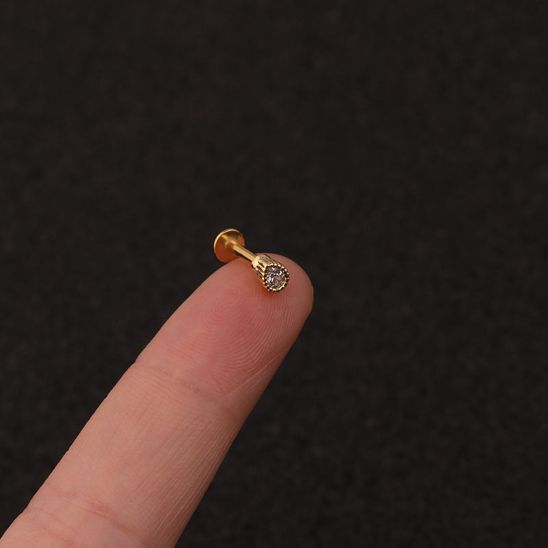 16G Labret Back Earrings, Push Pin Earrings, Flat Back Stud | HSPJ217