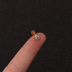 16G Labret Back Earrings, Push Pin Earrings, Flat Back Stud | HSPJ217